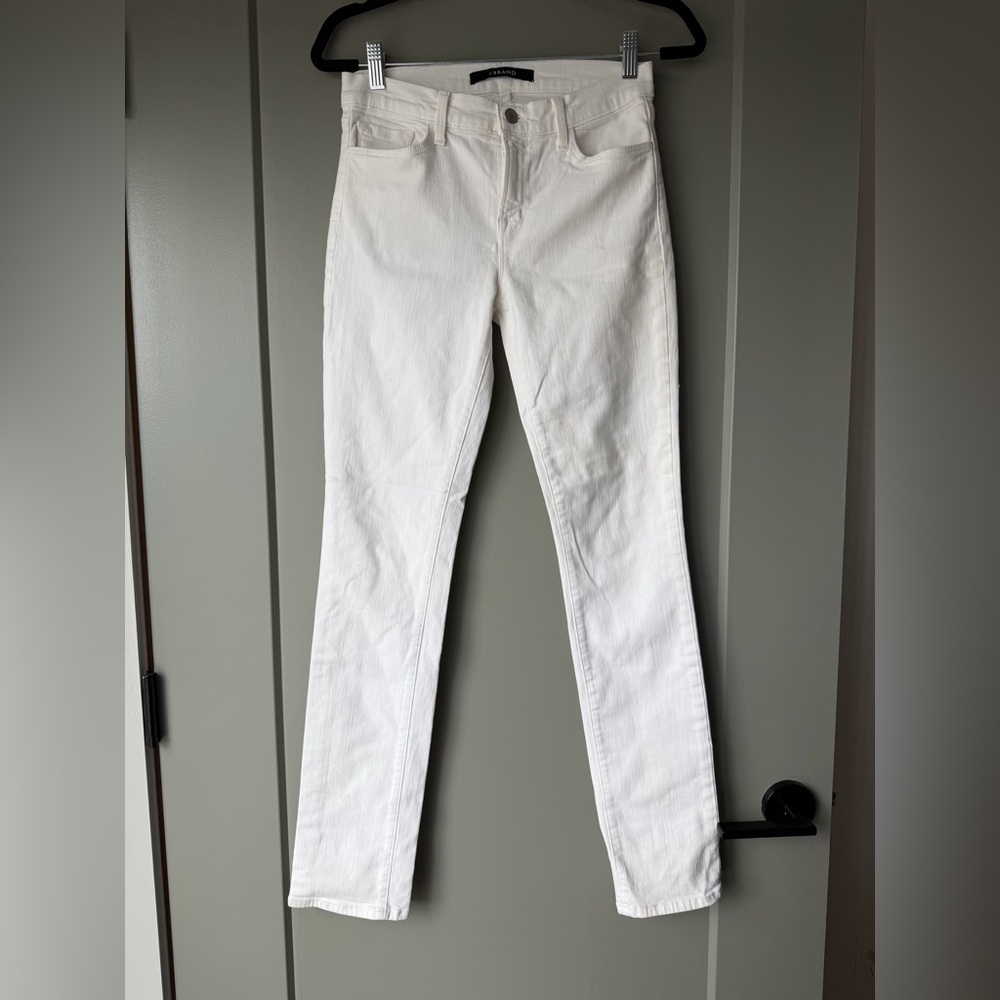 J Brand Women's Mid Rise Rail Blanc Jeans